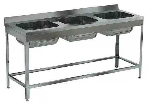 Ванна моечная цельнотянутая Кобор ВМЦ/3-180/60/430