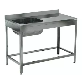 Ванна моечная цельнотянутая с рабочей поверхностью Кобор ВМЦР/1-120/60 Л/П