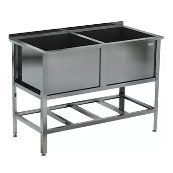 Ванна моечная сварная с бортом Кобор ВМСБ/2-154/80/430