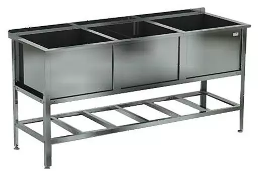 Ванна моечная сварная с бортом Кобор ВМСБ/3-175/60