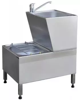 Ванна моечная моповая Restoinox ВММР-2/7,7 с рукомойником