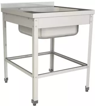 Ванна моечная односекционная цельнотянутая с бортом Restoinox ВМЦ-1/6/6-БО-ЭН