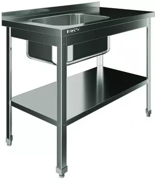 Стол с моечной ванной Restoinox ВМЦР/1-11/7-БЛП-ЭЦ