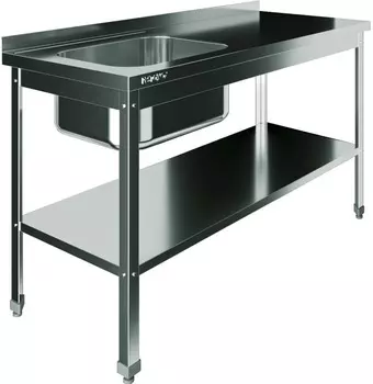 Стол с моечной ванной Restoinox ВМЦР/1-13/7-БЛП-ЭЦ