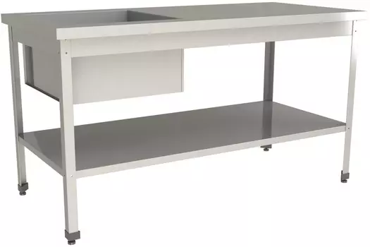 Стол с моечной ванной Restoinox ВМСР/1-12/7-П-ЭЦ