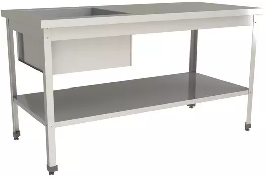 Стол с моечной ванной Restoinox ВМСР/1-13/6-П-ЭЦ