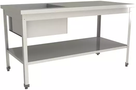 Стол с моечной ванной Restoinox ВМСР/1-14/6-П-ЭН