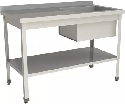 Стол с моечной ванной Restoinox ВМСР/1-15/6-БПП-ЭН
