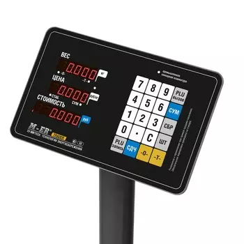 Весы торговые напольные M-ER 333 ACP-300.50/100 "TRADER" расчет стоимости LED