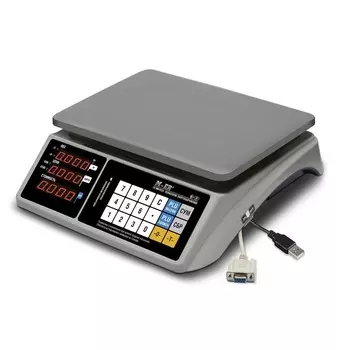 Весы торговые настольные M-ER 328 AC-15.2 "TOUCH-M" LED RS232 и USB
