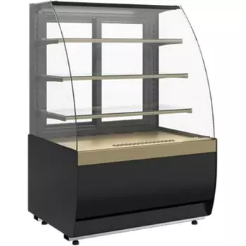 Витрина кондитерская Carboma K70 VM 0,9-1 Light версия 2.0 (Bronze 9005/0109)