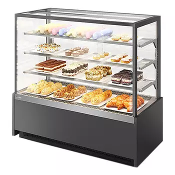 Витрина кондитерская Chilz Vete Kub Lux 130 антрацит/серый матовый