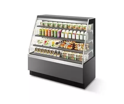 Витрина кондитерская Chilz Vete Kub OF 130 серый матовый/шлифованная нержавейка