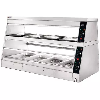 Витрина тепловая Kocateq DH 150EW ECO передаточная, двухъярусная, с подсветкой