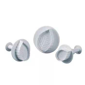 Вырубка кондитерская Martellato 40-W016S "Rose leaves" с выталкивателем (3шт)