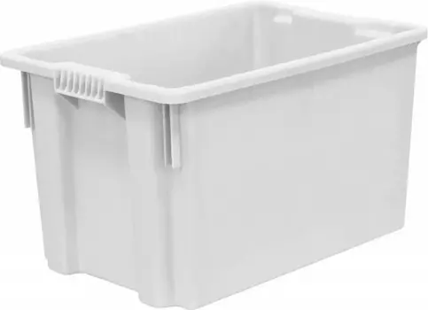 Ящик сплошной 600х400х350 мм, мясо-молочный, ПЭНД