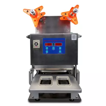 Запайщик лотков Hualian Machinery HL-95A SS (182х96х(20-55) мм, 2 лотка за цикл, счетчик)