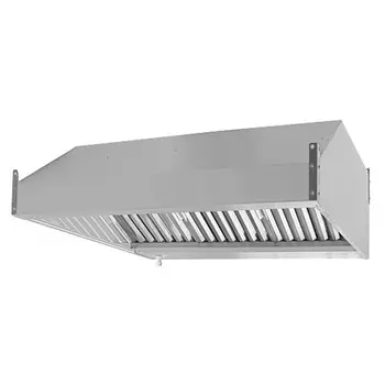 Зонт вытяжной пристенный ПищТех Эконом ЗВ-П10/10-Э оцинк (жироуловитель нерж)