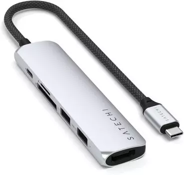 Адаптер Satechi USB-C 6 in 1, серебристый