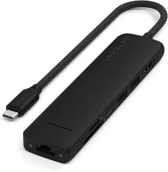 Адаптер Satechi USB-C 7 in 1, черный