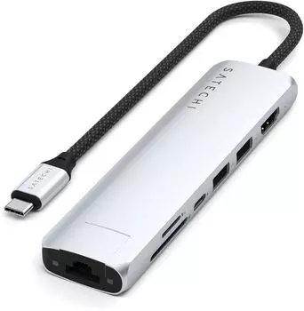 Адаптер Satechi USB-C 7 in 1, серебристый