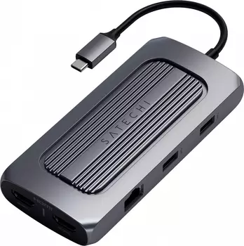 Адаптер Satechi USB-C 9 в 1, серый космос