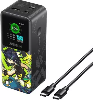 Аккумулятор UGREEN x Genshin Impact, 20000 mAh, 130Вт, черный
