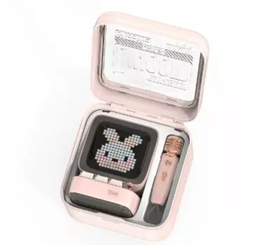 Акустика портативная Divoom Ditoo + микрофон, розовый