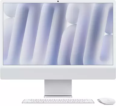 Apple iMac 24" Retina 4,5K (M4 8C CPU, 8C GPU, 2024), 16 ГБ, 256 ГБ SSD, серебристый