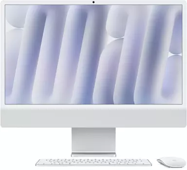 Apple iMac 24" Retina 4,5K (M4 10C CPU, 10C GPU, 2024), 16 ГБ, 512 ГБ SSD, серебристый
