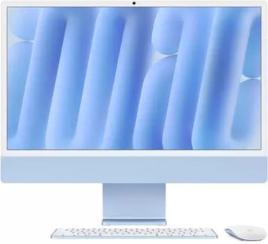 Apple iMac 24" Retina 4,5K (M4 10C CPU, 10C GPU, 2024), 24 ГБ, 512 ГБ SSD, голубой