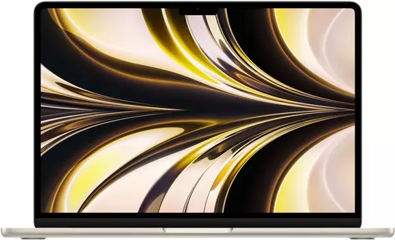 Apple MacBook Air 13" (M2, 8C CPU/8C GPU, 2022), 8 ГБ, 256 ГБ SSD, «сияющая звезда»