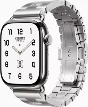 Apple Watch Series 10 Hermes, 46 мм, титановый корпус, ремешок из нержавеющей стали, размер M