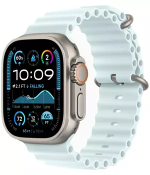 Apple Watch Ultra 2 GPS + Cellular, 49 мм, корпус из бежевого титана, ремешок Ocean голубого цвета