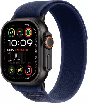 Apple Watch Ultra 2 GPS + Cellular, 49 мм, корпус черного из титана, ремешок Trail голубого цвета, размер M/L