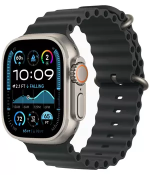 Apple Watch Ultra 2 GPS + Cellular, 49 мм, корпус из бежевого титана, ремешок Ocean черного цвета