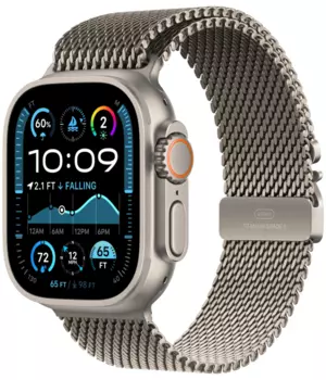 Apple Watch Ultra 2 GPS + Cellular, 49 мм, корпус из бежевого титана, ремешок Milanese бежевого цвета, L
