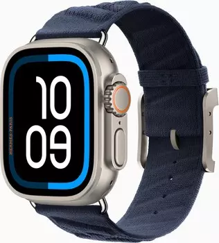 Apple Watch Ultra 2 Hermes GPS + Cellular, 49 мм, титановый корпус, тканевый ремешок синего цвета