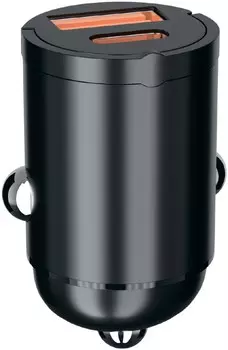 Автомобильное зарядное устройство moonfish USB+USB-C, PD, 45Вт, черный