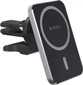 Автомобильный держатель с беспроводной Mage Safe Qi, черный