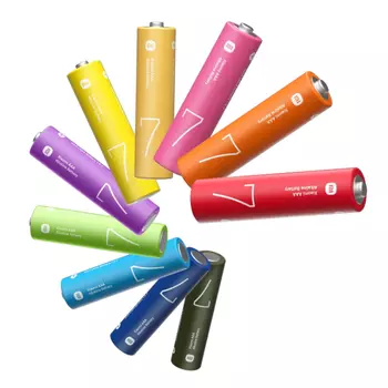 Батарейки Xiaomi AAA Rainbow Batteries, 10 шт., Разноцветный
