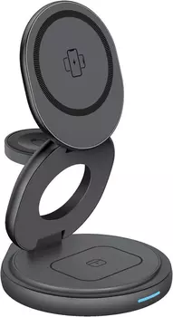 Беспроводное зарядное устройство moonfish 3в1, серый