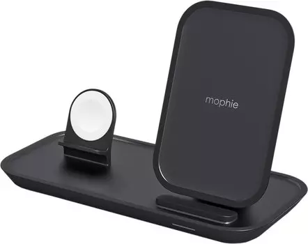 Беспроводное зарядное устройство Mophie Wireless Charging Stand 2 in 1, 7,5 Вт, черный