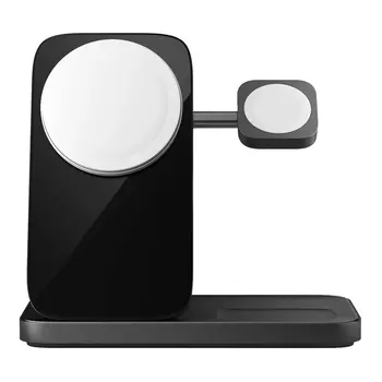 Беспроводное зарядное устройство Nomad Stand One Max 3-in-1 MagSafe, 15 Вт, Qi2, черный