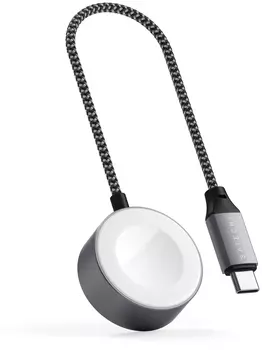 Беспроводное зарядное устройство Satechi для Apple Watch, USBC, «серый космос»