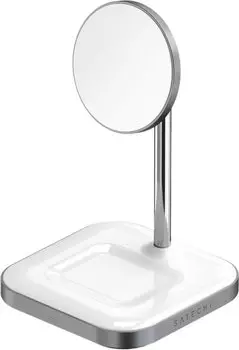 Беспроводное зарядное устройство Satechi Magnetic 2-in-1 Wireless Charging Stand, серый космос