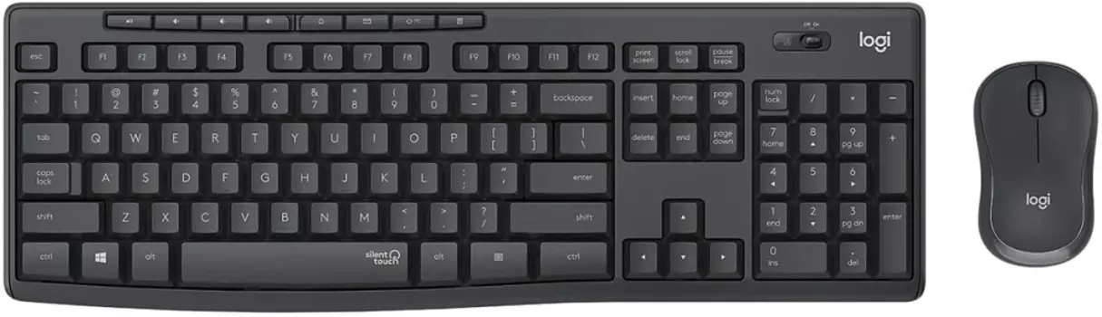 Беспроводной комплект клавиатура и мышь Logitech MK295, черный
