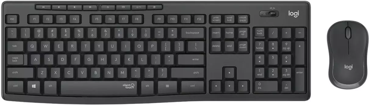Беспроводной комплект клавиатура и мышь Logitech MK295, черный