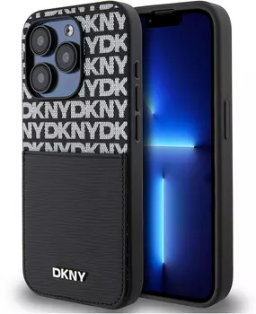Чехол DKNY Repeat Cardslot для iPhone 15 Pro, черный