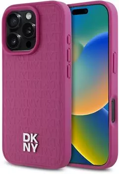 Чехол DKNY Repeat Stack MagSafe для iPhone 16 Pro Max, розовый